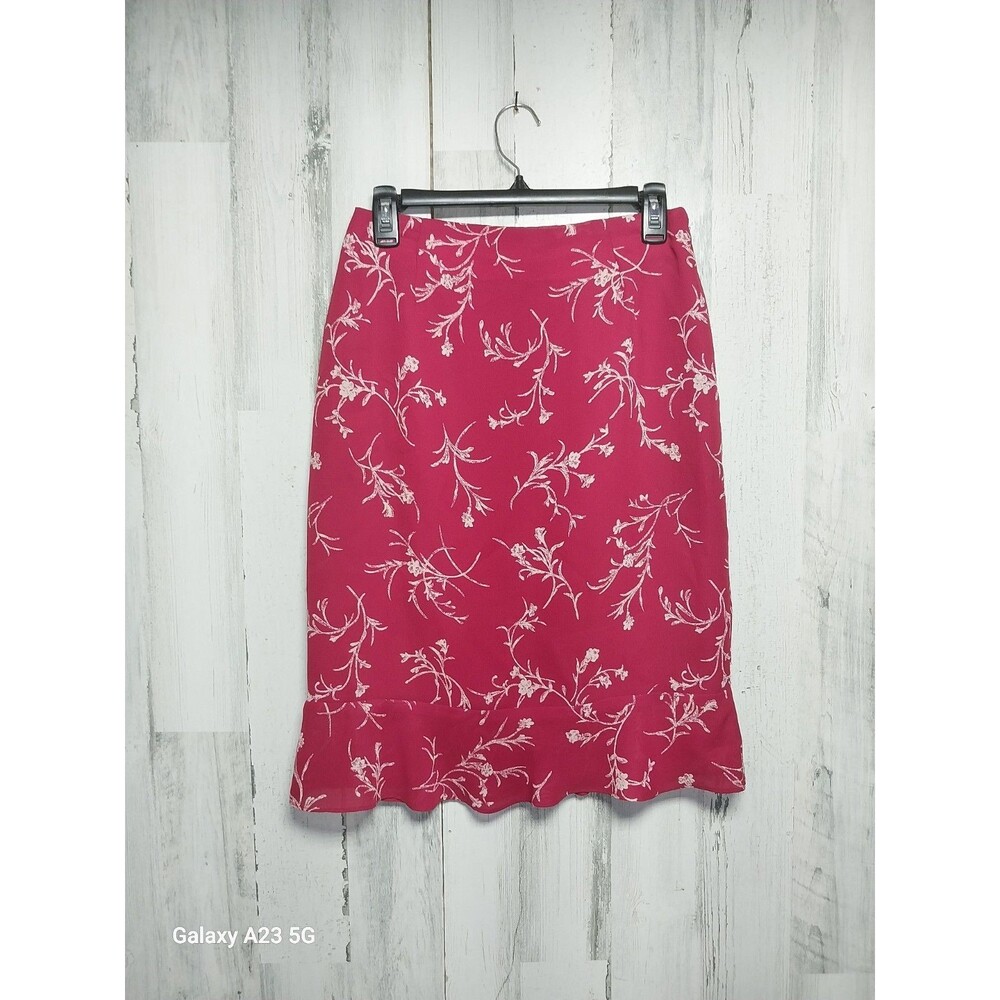 Jones Wear Red Midi Skirt 4